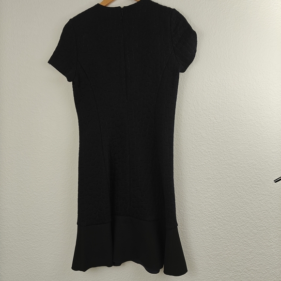 Tory Burch Navy/Black Quilted Jacquard Flounce Mini Dress Size XS/TP - Picture 12 of 16